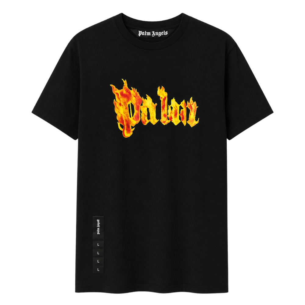 PLAYERA PALM ANGELS "NEGRA PALM FLAMES"