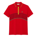 POLO LACOSTE "ROJO CIERRE AMARILLO"