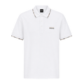 POLO BOSS "BLANCO DETALLES DE RAYAS"